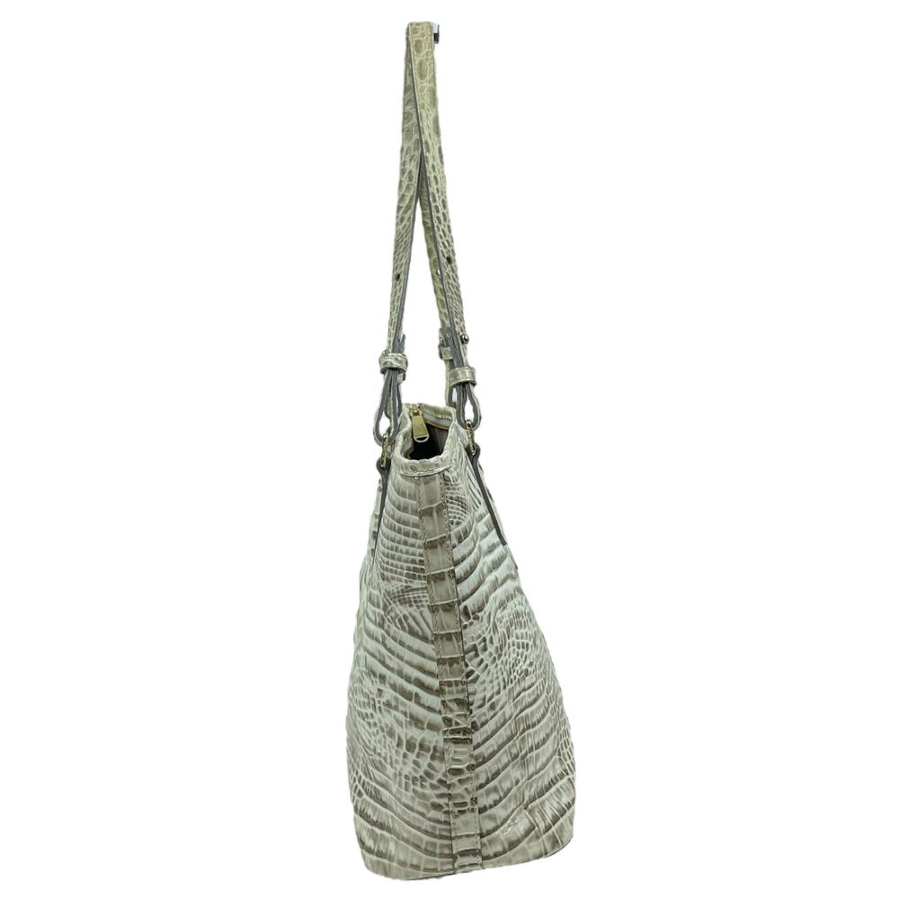 Brahmin Medium Asher Melbourne Tote Bag Shoulder Bag Cream Green - Picture 3 of 12